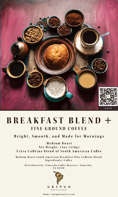 Gringo Roasters Breakfast Blend Extra Caffeinated Coffee