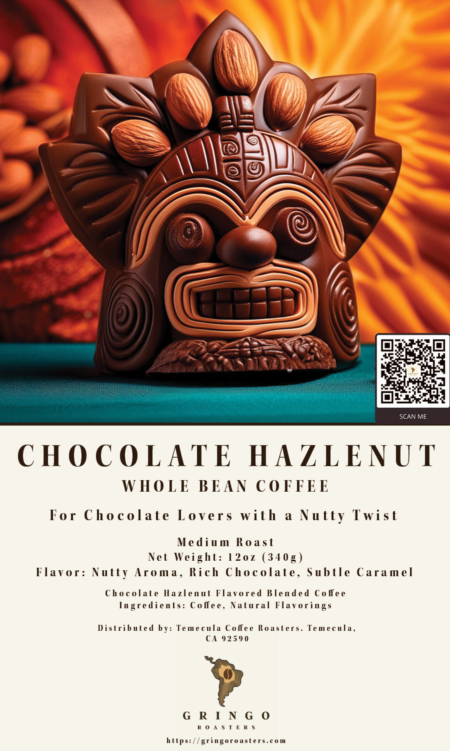 Gringo Roasters Chocolate Hazlenut Flavored Coffee